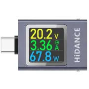13 in 1 DC 4.5-50V 0-12A Multi-function Digital Display DC Voltage Ammeter Power Meter Type-c Phone Charging PD3.1 Teste