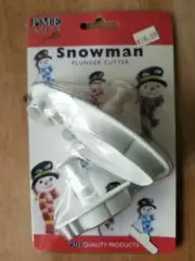 PME Arts & Crafts 2 Small & Lg Snowman Plunger Cutter Sugarpaste Craft Clay