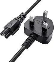 C5 Cloverleaf Mickey Mouse Power Supply Adapter Cord Mains Cable Lead UK Plug for Laptop Acer Dell HP Compaq Sony Toshiba Vaio Delta etc 1.8M Long