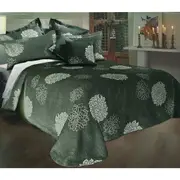 Bianca Mondeo Green 6 Pcs Coverlet Set (Double, Queen)