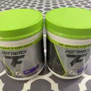 Fast Twitch Gatorade Pre Workout Powder Supplement Grape 16.2 oz Exp:6/25 2-pack