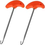 Ice Skating Hockey 2pcs Shoelace Puller Roller Skating Tools Shoelace Tightener Stainless Steel for Skates