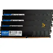 Crucial 4x 8GB 1RX8 PC4-2666V DDR4 21300Mhz 288Pin UDIMM Desktop Memory RAM
