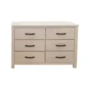 Foxglove Dresser 6 Chest of Drawers Solid Wood Tallboy Storage Cabinet - White