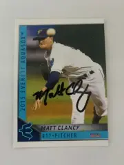 Matt Clancy 2015 Signed Everett Aqua Sox Team Card