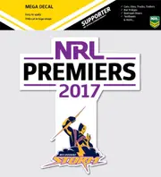 Melbourne Storm NRL 2017 Premiers Premiership Supersized Mega Logo Sticker