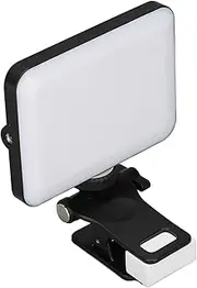 LED Video Light, 3 Modes 9 Levels 3000k to 6500k Rechargeable Clip-On Pocket Photography Lighting for Selfie Streaming Vlogging, for Smartphone, Computer, Live Streaming