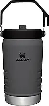 Stanley IceFlow Stainless Steel Water Jug with Straw, Vacuum Insulated Water Bottle for Home and Office, Reusable Tumbler with Straw Leak Resistant Flip, Charcoal, 40OZ