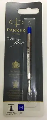 #Parker Pen Refill, Quink Flow Ballpoint Medium Nib, BLUE Ink