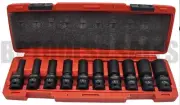 10pc 1/2" DR. Universal Swivel Deep Impact Socket Set (SAE) PRO Radius Set