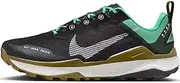 [Nike] Men's Stroke Running Shoe, Black/Spring Green/Olive Flak/White, 8.5