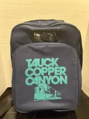 Vintage Copper Canyon Railroad Railway Canvas Tourist Style ToteBag Bookbag Blue