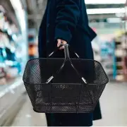 Shopping Basket with Handles Metal Wire Shopping Basket for Grocery Boutique