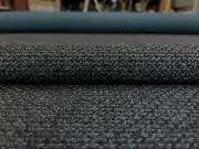 4.5 yd Camira Craggan Flax Cave Dark Gray Aqua Nubby Wool Upholstery Fabric FQ