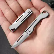 EDC Mini Folding Knife Titanium Alloy Handle Portable Keychain Pocket Knife