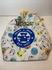 Build A Bear Workshop Official Pokemon Bear Carrier, Drawstring Backpack NWT