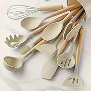 12-Piece Silicone Kitchen Utensil Set, Non-Stick Cooking Tools Including Spatula, Turner, Tongs, and Whisk, Heat Resistant Silicone Cooking Utensils for Baking
