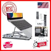 Laptop Docking Station, Selore 6 in 1 USB C Docking Station Stand with HDMI+2...
