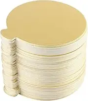 Round Mousse Cake Boards Gold Paper - Mini Cake Boards Cupcake Base Dessert Display Tray Disposable Paper Coasters for Wedding Party Cake Pastry Cups 100pcs/set