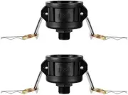 IBC Tote Fittings 2" Cam Lock to Garden Hose Adapter - 2pcs, Food Grade