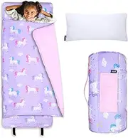 Wildkin Nap Mat with Pillow for Toddler Boys and Girls, Perfect Size for Daycare and Preschool, Designed to Fit on a Standard Cot, Patterns Coordinate with Our Lunch Boxes and Backpacks