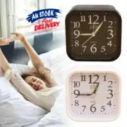 Bedside Clock Desktop Analogue Clocks Table Minimalist Analog Alarm Battery