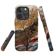For iPhone 15 Pro Max Tough Protective Cover, Mysterious Golden Tree