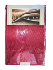 Melody Red Holiday Christmas Square Tablecloth 52”x52” VTG New