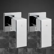 1 Set of Cefito Bathroom Wall Taps Bath Basin Tap Shower Tap Chrome