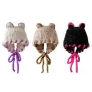 Beanie Hat Thickening Ear Caps Knit Wool Hat Autumn Winter Warm Plush Woolen Hat