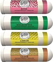 Wild Essentials Smell Retraining Kit Nasal Inhalers, Made in The USA, Pure Essential Oils, Olfactory Therapy, Loss of Smell, Aromatherapy White, White, Small-Medium