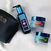 Blue Nectar Gentlemen Gift Set for Men |Plant Based Actives : Kumkumadi Face Wash, Walnut Face Scrub & Grapeseed Face Cream | Set of 3 | Birthday Gift for Men | Annivarsary Gift for Husband