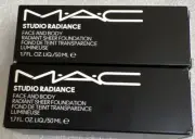 2x MAC Studio Radiance Face & Body Radiant Sheer Foundation - N8 (deep beige)