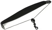 D'Addario SJA18 Padded Neck Strap - Black, Snap Hook (2-pack) Bundle