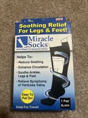 NEW Miracle Socks Anti Fatigue Compression Socks Size L/XL —As Seen On TV!