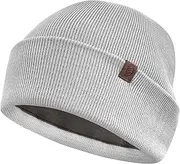 [Golden Kocoon] E-M-F Bamboo Viscose Beanie with EcoShield™ Tech Bamboo Lyocell Faraday Fabric Silver Liner-Adult Size in Grey -5 g, Cell Towers,Bluetooth,Smart Meters & WiFi- Golden Cocoon Hat Cap