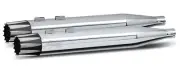 RC Components Chrome RCX Excalibur 4" Slip On Mufflers Eclipse XXL Tips Harley