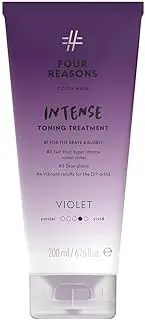 Four Reasons Intensive Toning Treatment Violet for Vibrating Results - Intense Purple Tone 200 ml - Semi-Permanent Direct Dye Hair Colour for Lightened and Coloured Hair