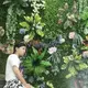 【現貨促銷】歐美時尚爆款批發綠植墻仿真植物墻裝飾仿真草坪塑料綠色假植物客廳影視墻背景裝修(345元)