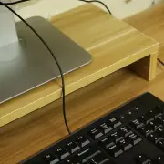 Wooden Monitor Stand PC LED LCD Computer Monitor Riser Desktop Organizer Disp BX