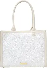 Maison de FLEUR(メゾン ド フルール) Tote Bag, Flower Lace Square Tote Bag