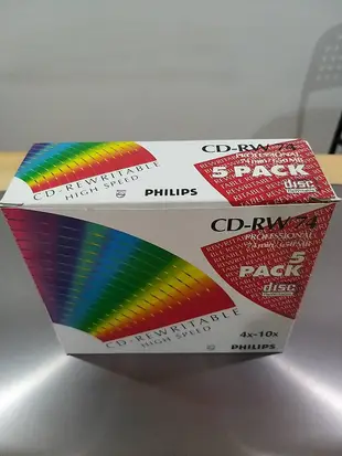 《莫莫購物》可重複 燒錄片 PHILIPS 飛利浦 CD-RW 74 74min/650MB 光碟片(一盒五片裝)