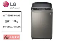 在飛比找Yahoo!奇摩拍賣優惠-【小揚家電】LG 直立蒸氣洗衣機 WT-SD199HVG 第