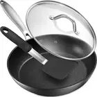 Belwares Nonstick Frying Pan with Spatula & Lid - 10 Inch Non Stick Skillet Egg