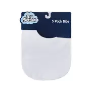 Big Softies 5 Pack Bibs, White