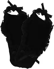 [MOBUTOFU] Dress Socks for Women Flat Dance Socks Lace No Show Socks Charming Bow Cotton Breathable Lightweight Elegant