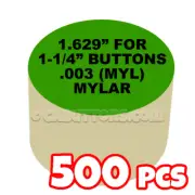 1-1/4" Tecre Mylars Clear Plastic Cover for Button Maker Machine Press 500 pcs