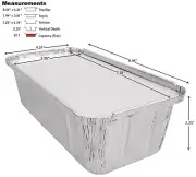 D&W Fine Pack 2 lb. Aluminum Foil Loaf/Bread Pan Tins w/Foil Board Lid 50 Sets