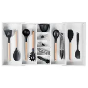 KitchenEdge Adjustable Kitchen Drawer Organizer for Utensils and Junk, Food-S...