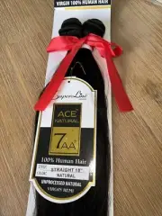 SuperLine Ace Natural Straight 7AA+ HH 18” Color Natural Sew In. Dyeable